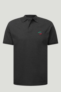Polo Shirt Slim Fit in Iron Grey Color with Cherry stamp