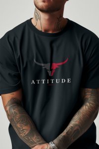 T-Shirt in Iron Grey color with Goat Attitude Print