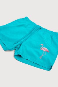 Swimming Shorts in Veraman Color with Mad Flamingo Print