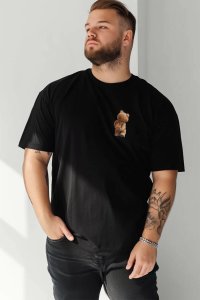 T-Shirt in Black color with Teddys Opinion Print