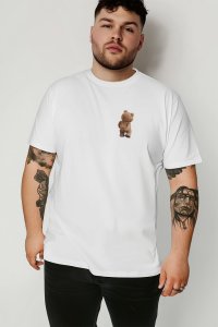 T-Shirt in White color with Teddys Opinion Print