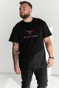 T-Shirt in Black color with Goat Attitude Print