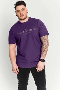 T-Shirt in Purple color with Saint Tropez Riviera Print