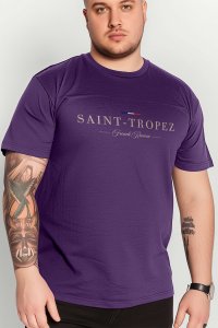 T-Shirt in Purple color with Saint Tropez Riviera Print