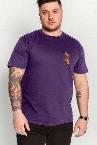 T-Shirt in Purple color with Teddys Opinion Print