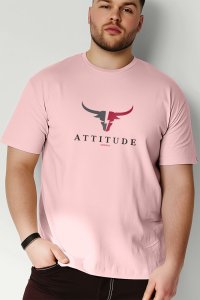 T-Shirt in Pink color with Goat Attitude Print
