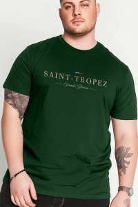 T-Shirt in Green color with Saint Tropez Riviera Print