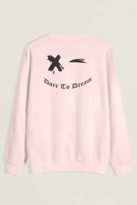 Sweatshirt in Pink Color with Dare To Dream Print