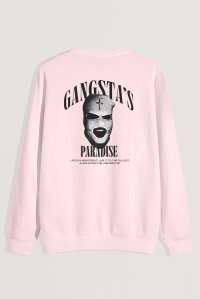 Sweatshirt in Pink Color with Gangstas Paradise Print