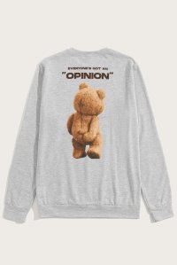 Sweatshirt in Grey Color with Everyones Got An Opinion Print