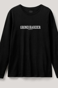 Long Sleeve T-shirt in Black Color with No Pain No Gain Print