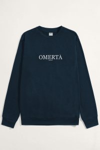 Sweatshirt in Blue Color with Omerta Print