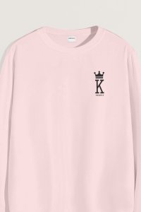 Sweatshirt in Pink Color with King Print