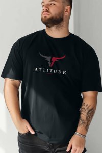T-Shirt in Iron Grey color with Goat Attitude Print