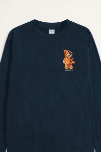 Sweatshirt in Blue Color with Robotic Teddy Print