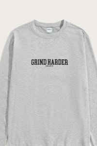 Sweatshirt in Grey Color with No Pain No Gain Print