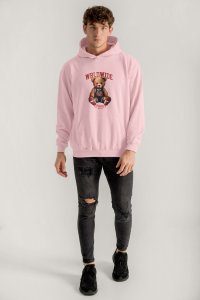 Hoodie in Pink Color with Wordwide Winner Teddy Print