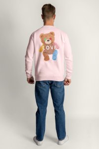 Sweatshirt in Pink Color with Lovely Teddy Print