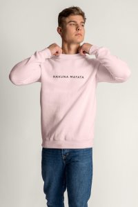 Sweatshirt in Pink Color with Hakuna Matata Print