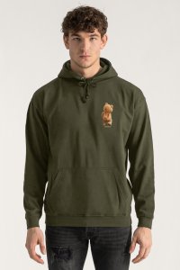 Hoodie in Khaki Color with Everyones Got An Opinion Print