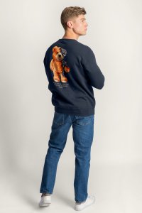 Sweatshirt in Blue Color with Robotic Teddy Print