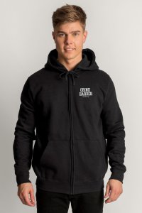 Zip-Up Hoodie in Black color with No Pain No Gain stamp
