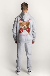 Zip-Up Hoodie in Grey color with Boxer Teddy stamp