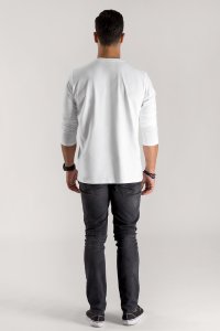 Long Sleeve T-shirt in White Color with Arcade Print