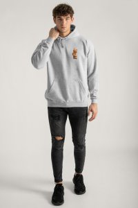 Hoodie in Grey Color with Everyones Got An Opinion Print