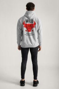 Hoodie in Grey Color with Bulls Eye Print