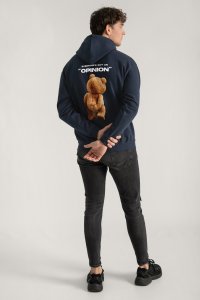 Hoodie in Blue Color with Everyones Got An Opinion Print