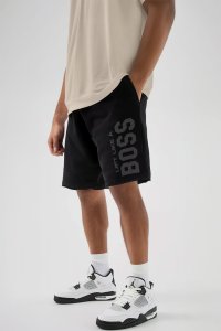Shorts in Black color with Lift Like A Big Boss stamp
