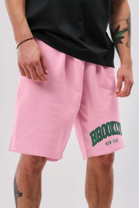 Shorts in Pink color with Brooklyn New York stamp