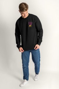 Sweatshirt in Black Color with Love Positive Print