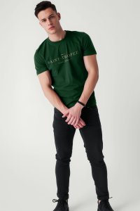T-Shirt in Green color with Saint Tropez Riviera Print