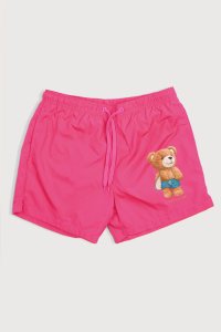 Swimming Shorts in Pink Color with Cest La Vie Teddy Print