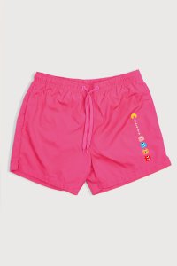 Swimming Shorts in Pink Color with Retro Gaming Print