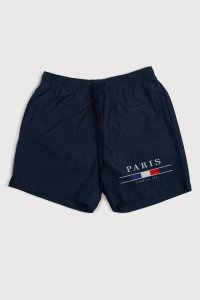 Swimming Shorts in Blue Color with Paris La Vie Print