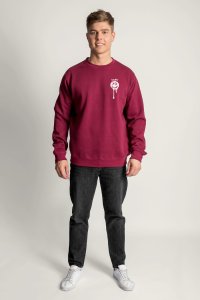 Sweatshirt in Bordeaux Color with Slime Smiley Print