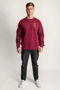 Sweatshirt in Bordeaux Color with Everyones Got An Opinion Print
