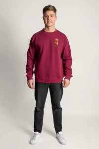 Sweatshirt in Bordeaux Color with Everyones Got An Opinion Print