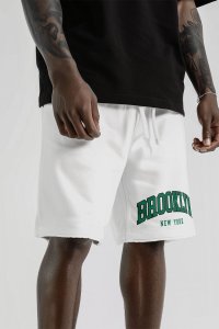 Shorts in White color with Brooklyn New York stamp