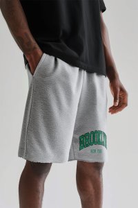 Shorts in Grey color with Brooklyn New York stamp
