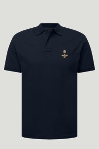 Polo Shirt Slim Fit in Blue Color with Bee King stamp