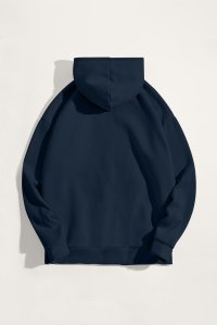 Hoodie in Blue Color with Teddys Opinion Print