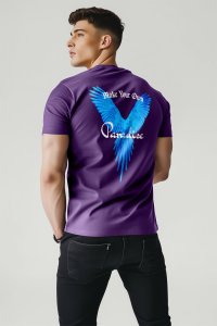 T-Shirt in Purple color with Your Own Paradise Print
