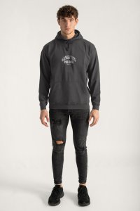 Hoodie in Iron Grey Color with Gangstas Paradise Print