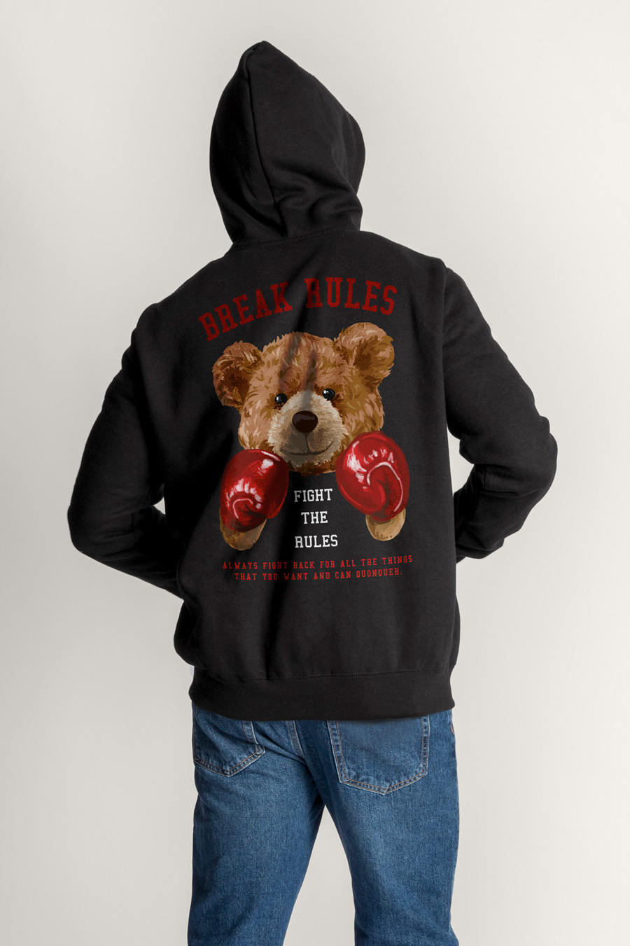 Zip-Up Hoodie in Black color with Boxer Teddy stamp crop1-hedrix-zippers-ak_g6_black_0109.jpg