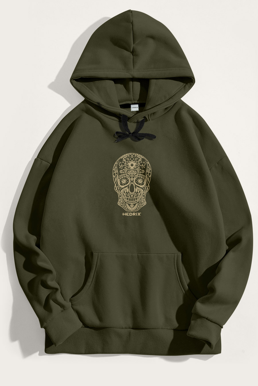 Hoodie in Khaki Color with Mandala Skull Print crop1-hoodie_front-isolated-flat-lay-aa_g0_xaki_0219.jpg
