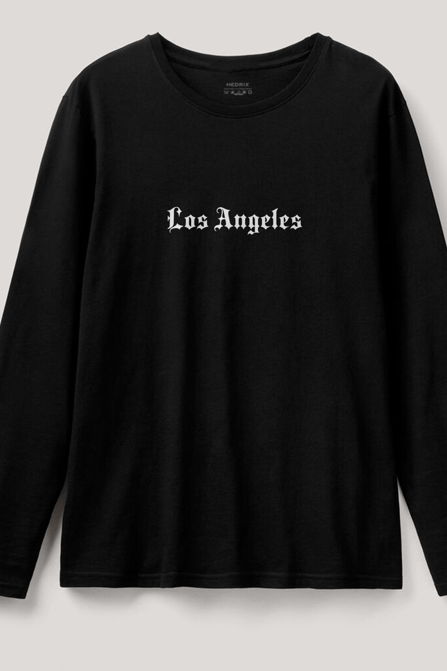 Long Sleeve T-shirt in Black Color with LA Rules Print crop1-longsleeve_front-isolated-flat-lay-aa_g0_black_0267.jpg